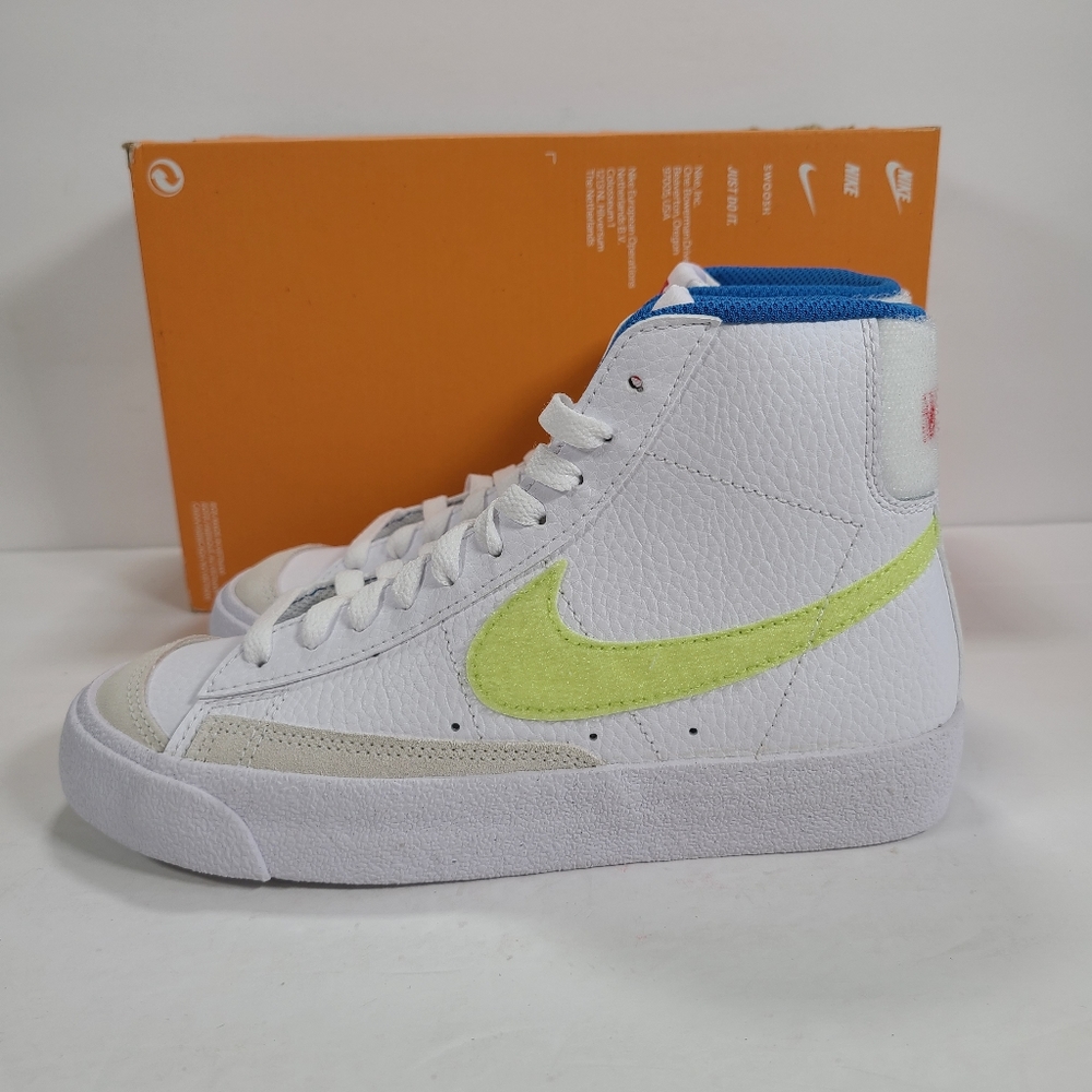 Nike Blazer Mid '77 GS White Lemon Twist Athletic Sneakers Women Size 5.5 - Picture 6 of 12